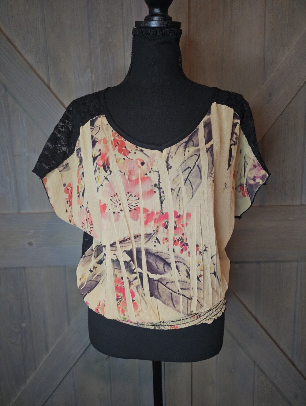 Y2k Body Central Lace Back Blouse sz Large